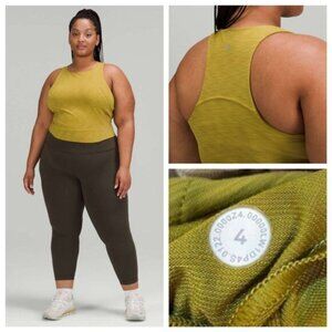 Lululemon Invigorate Training Tank Top Everlux In Heathered Auric Gold Size 4